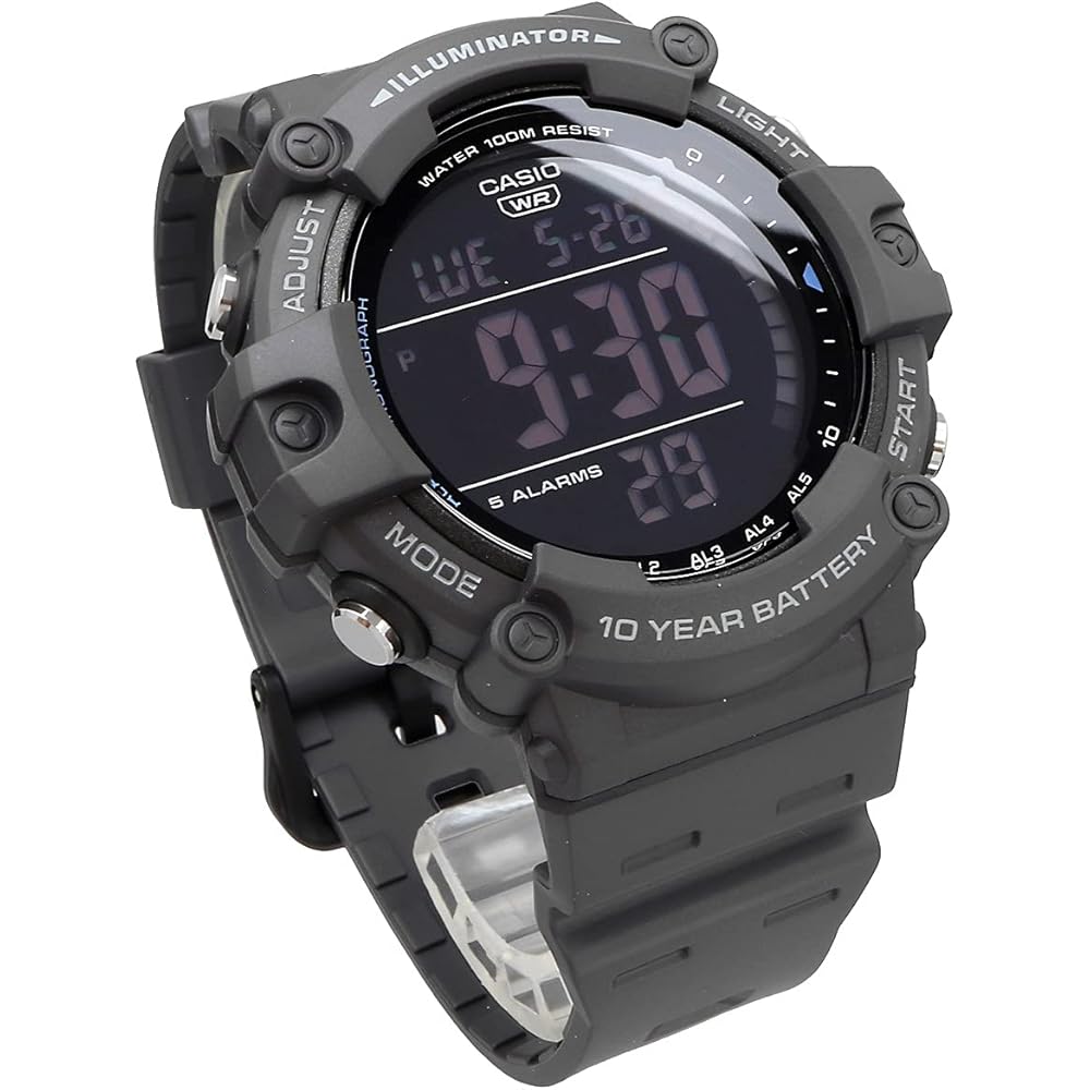 Casio Standard Digital Watch AE-1500WH-8BV Men's Dark Gray Waterproof Imported Model
