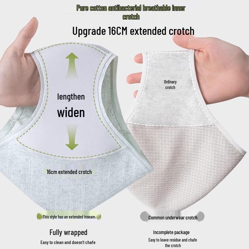 MIIOW Женские трусы из чистого хлопка с антибактериальным эффектом, 4 штуки