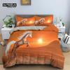 Пододеяльник с изображением лошади 3D конь фермерское животное одеяло чехол полиэстер экзотический стиль вестерн ковбои комплект постельного белья для близнецов для детей мальчиков подростков