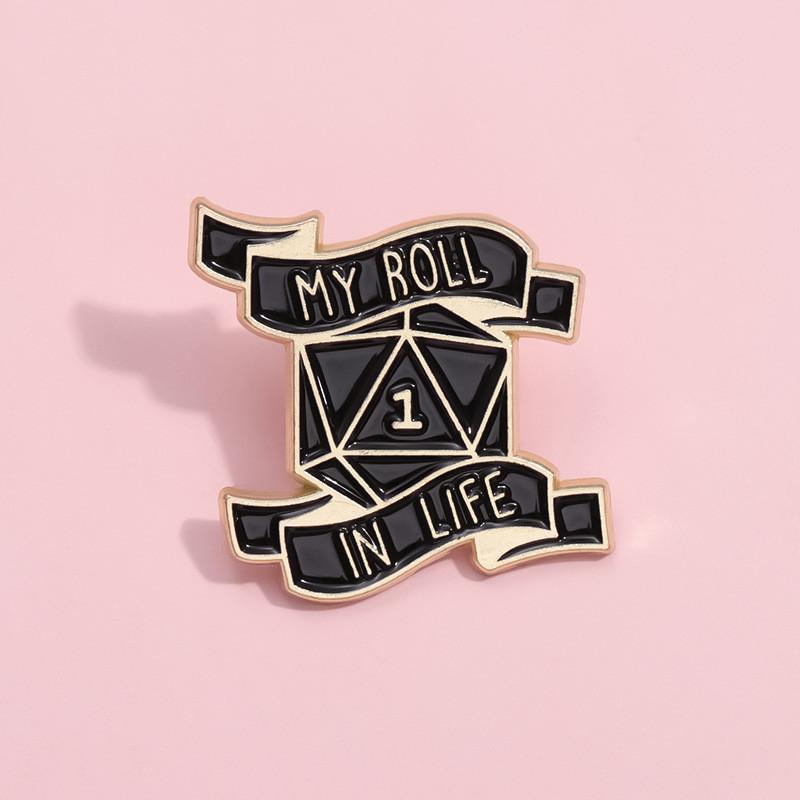Colorful And Creative My Life Alloy Brooch Cartoon Letter Design For All Occasions