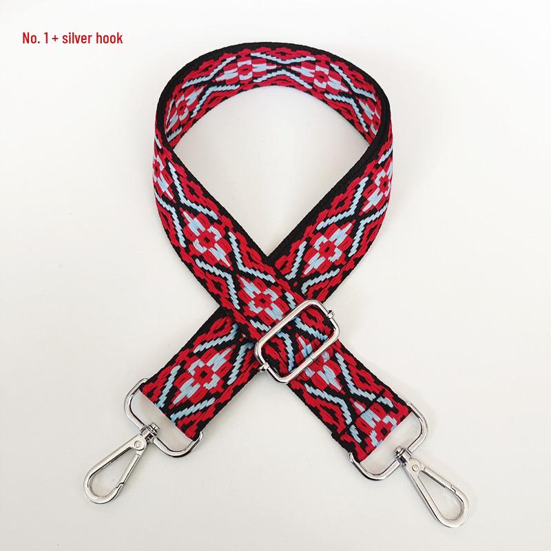 Красочный жаккардовый широкий плечевой ремень для женских сумок - Холщовый аксессуар для кроссбоди и рюкзака