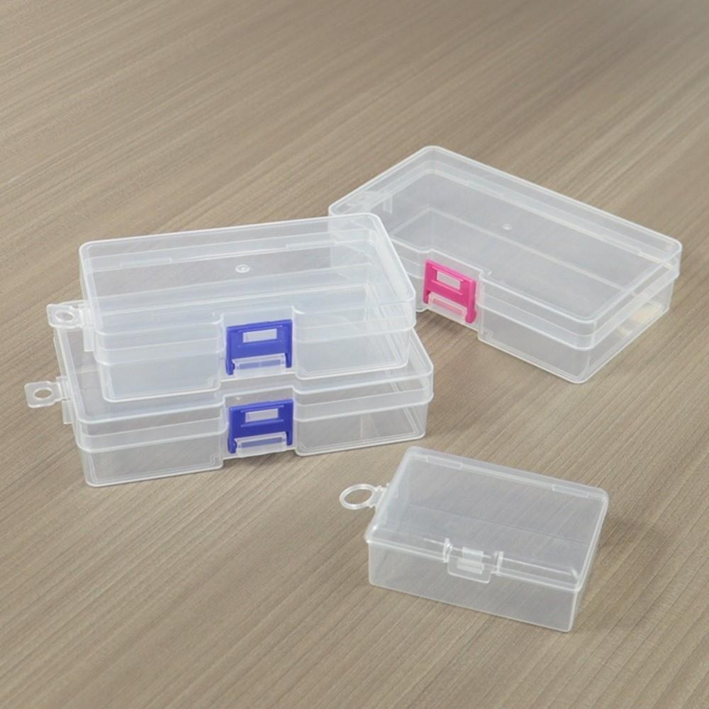 Mini Plastic Jewelry Case Flip Cover Beads Storage Container Sewing Storage Box Jewelry Storage