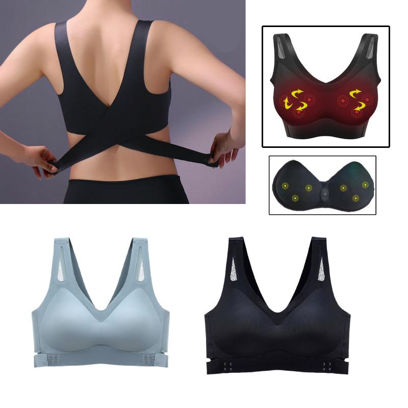 Электрический массажер для груди для женщин, удобный съемный дизайн с вибрацией для увеличения бюста