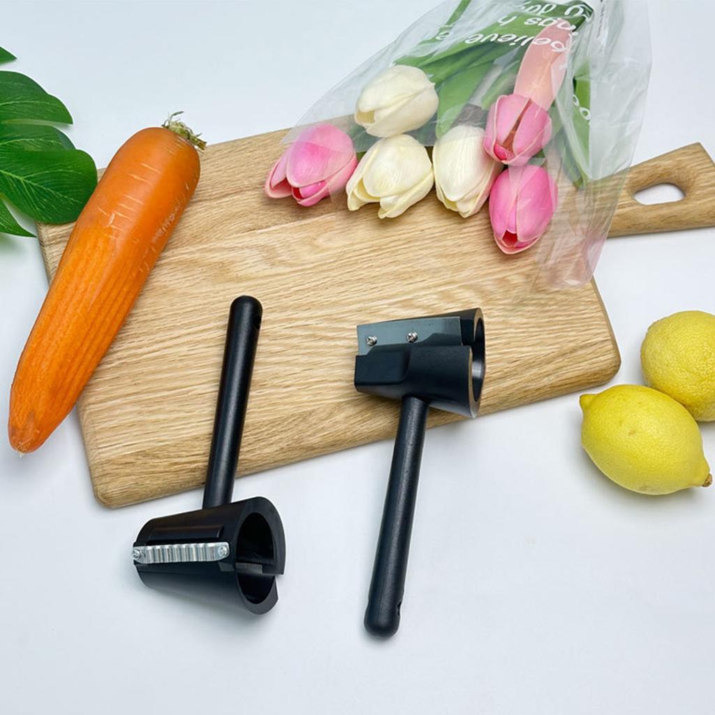 Carrot Curler And Peeler, Carrot Spiral Shred Crinkle Cutter Root Vegetables Sharpener Garnishing Carrot Flower Decorating Maker Peeler Black