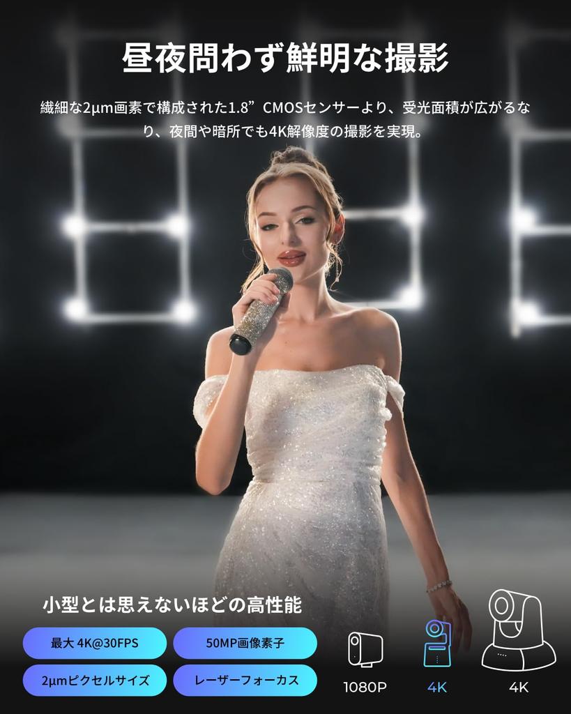 OBSBOT Tail Air Streaming PTZ Remote IP Camera 4K UHD AI Оснащена функцией автоматического слежения за животными с лазерной автофокусировкой и микрофоном для прямой трансляции