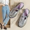 Винтажная элегантная женская обувь 2024 лето новая плетеная темпераментная обувь сандалии женские римские одинарные туфли рыбацкая женская обувь Mujer Sapato