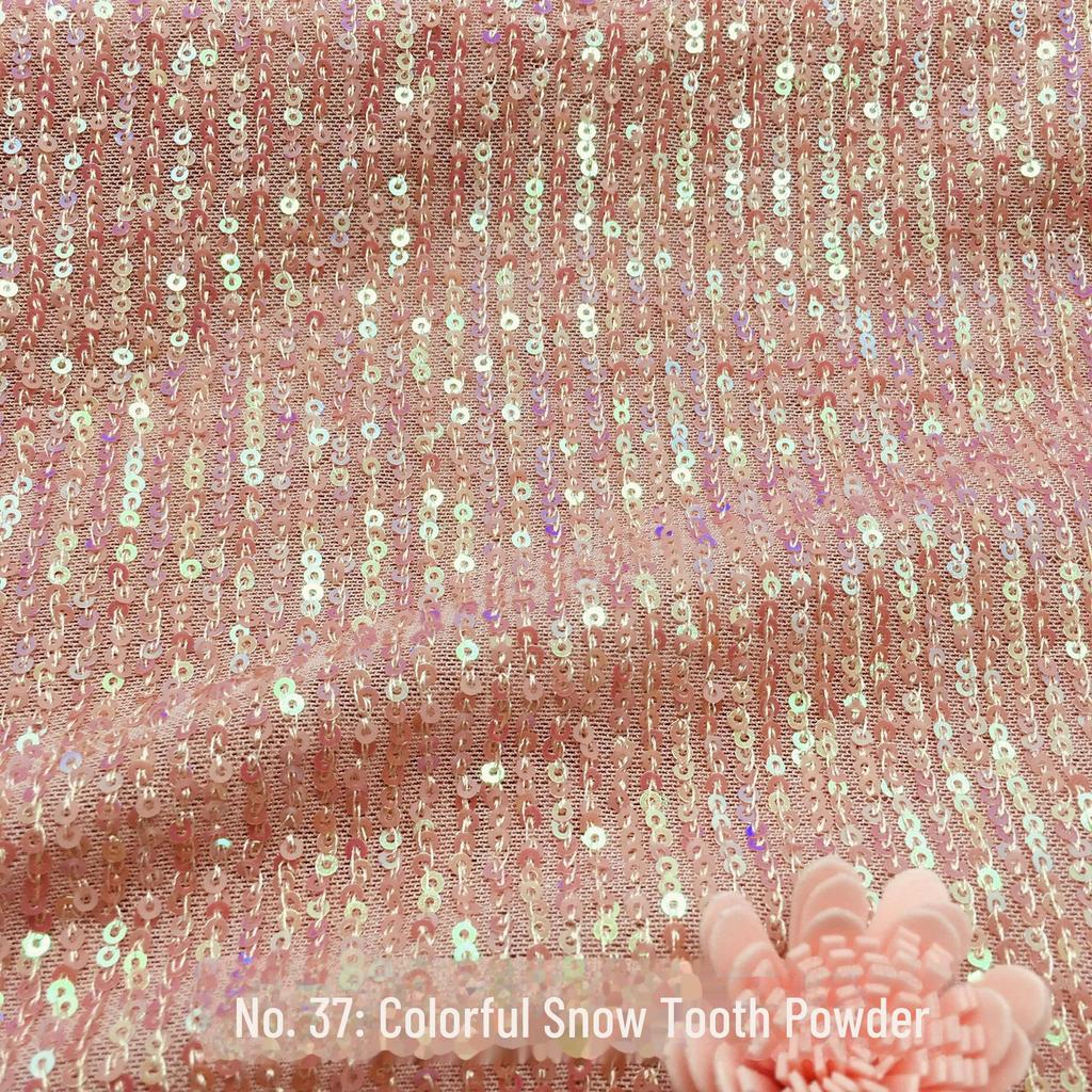 3mm Stripe Sequin Embroidery Mesh Fabric for Dress or Costume