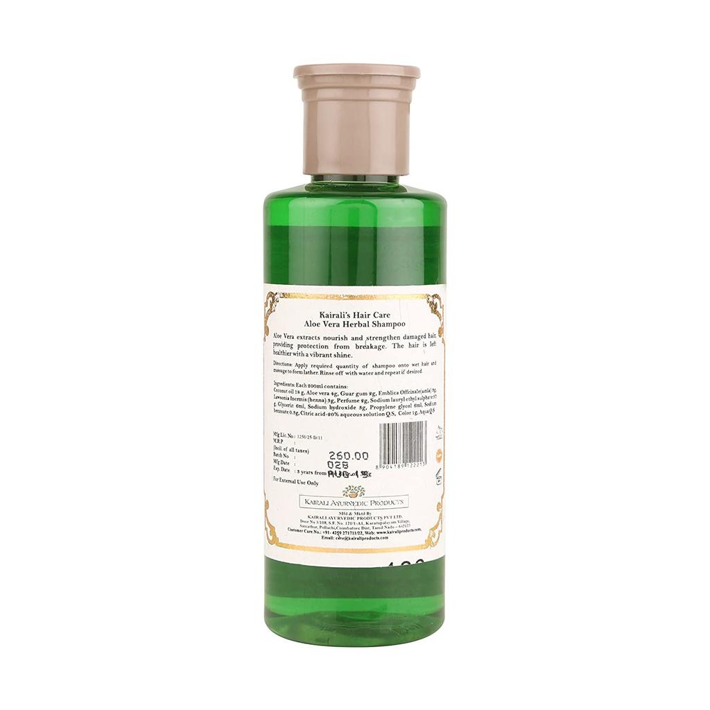 Шампунь для питания волос с Алоэ вера (200 мл), Aloe Vera Herbal Shampoo Nourishing,  Kairali