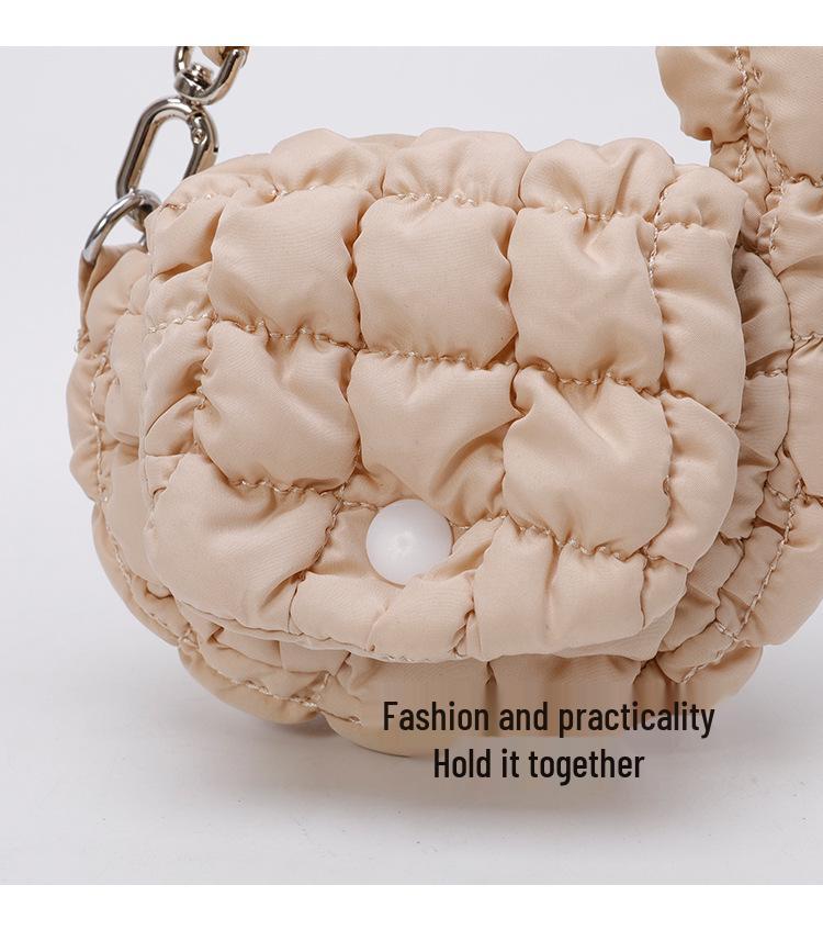 Трендовая плиссированная сумка-облако: Шикарная, Миниатюрная, Универсальная Сумка-Аксессуар в Модном Корейском Стиле