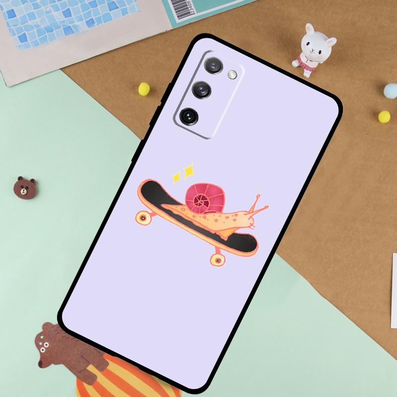Cartoon Animal Snail Soft Case For Samsung Galaxy S25 Ultra S9 S10 S20 FE S21 S22 S23 Plus S24 Ultra Funda Cover