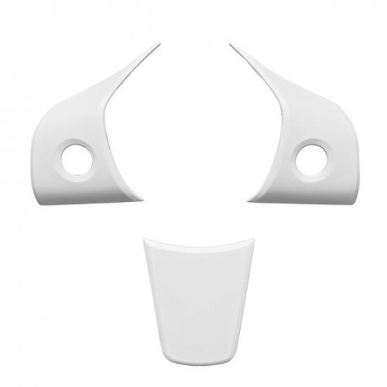 For Tesla Model 3/Y - Car Matte White Interior Steering Wheel Cover Trim