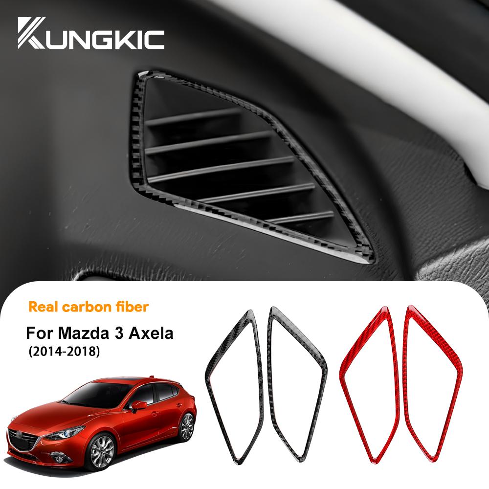 Carbon Fiber Dashboard Air Vent Trim for Mazda 3 Axela 2014-2018 LHD RHD