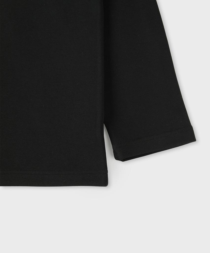 PANICALE Black Brushed Basic Logo T-Shirt
