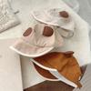 New Spring Summer Baby Bucket Hat Cute Capybara Soft Thin Newborn Bonnet Boys Girls Short Brim Sunscreen Hat Kids