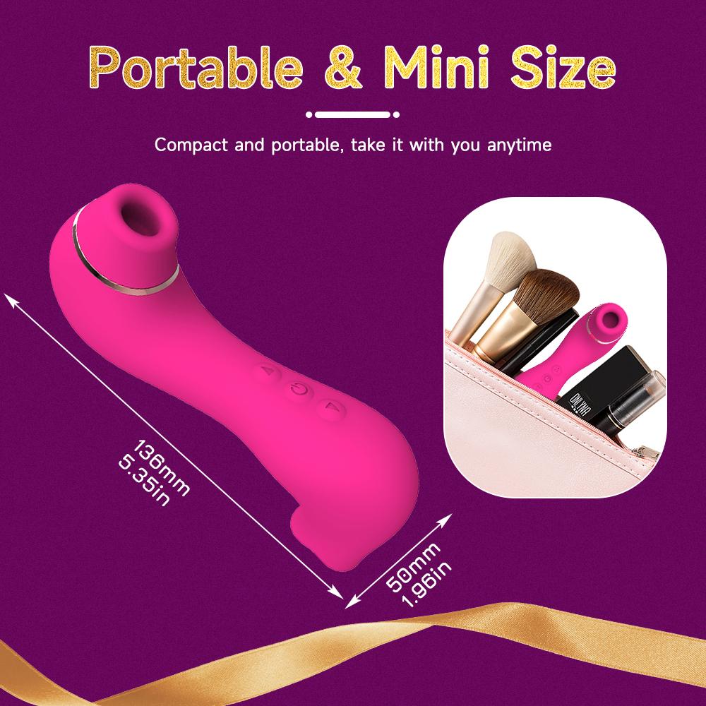 2-in-1 Sucking Vibrator with Tongue Licking 10 Modes Vagina Clitoris Stimulator Oral Sucker Erotic Sexy Sex Toy for Women