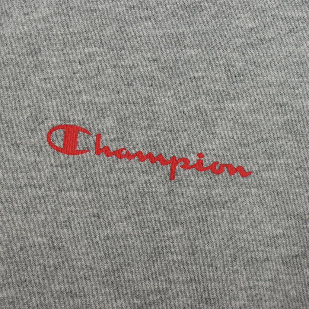 Толстовка с длинным рукавом из флиса, ХЛОПОК, США, графический логотип, принт, молния, капюшон, толстовка, базовая, оксфорд, серая [Champion] C3-A106, мужская