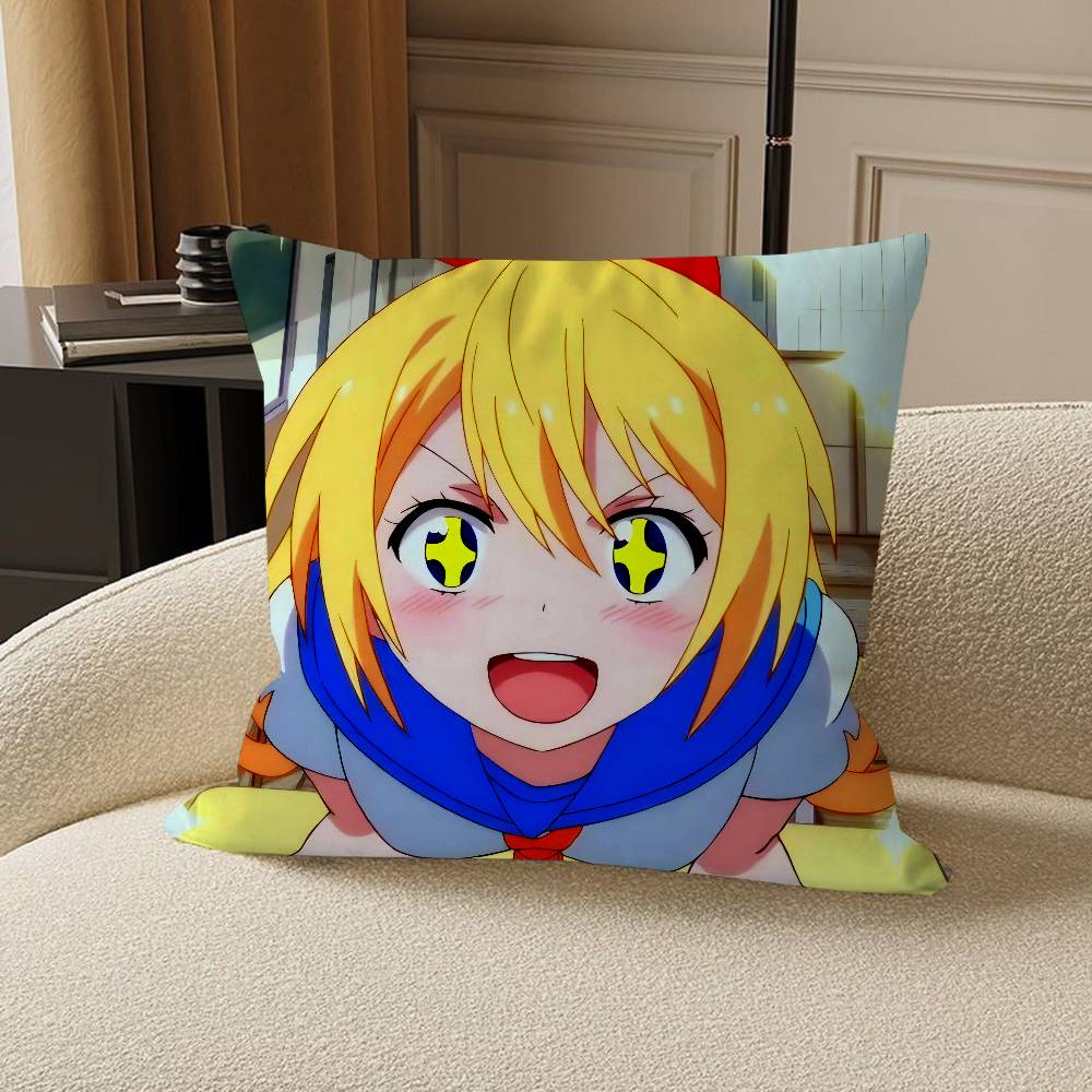 Anime K-Kirisaki-Chitoge Pillow Gift Home Office Decoration Bedroom Sofa Car Cushion Cover Case 45x45