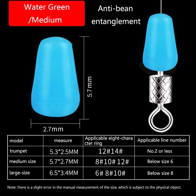 100 Pcs/lot High Quality Silicone Space Beans Sea Carp Fly Fishing Blue Rubber Oval Stopper Fishing Float Fishing Bobber