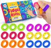 Sensory Toys Fidget Rings for Kids 36Pack: Anxiety Rings for Stress - Stretchy Calming Toys for Autism - Bulk Fidgets for Students Classroom Prize