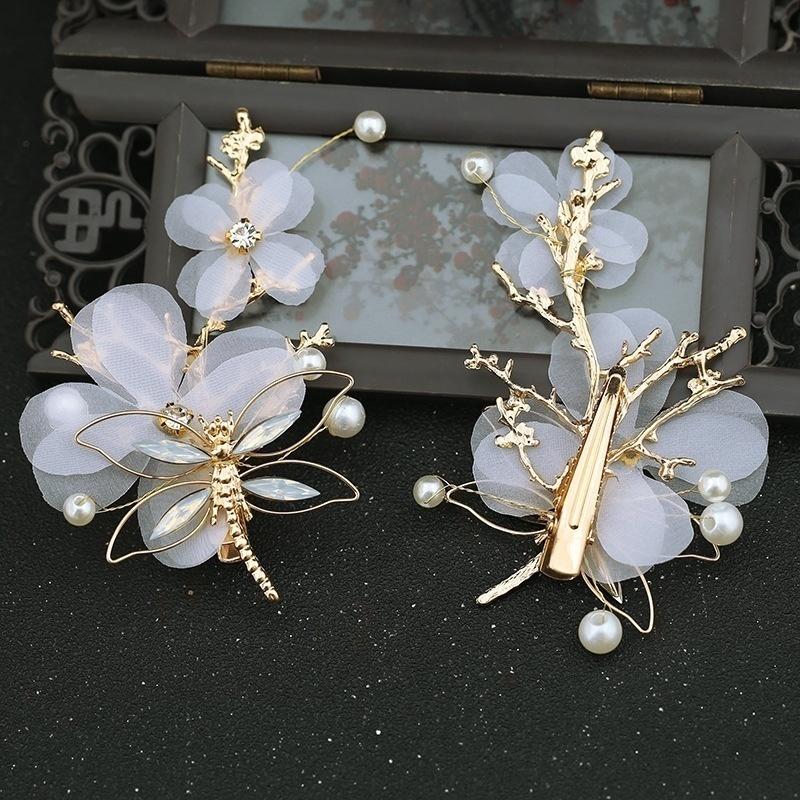 1pc/2pcs Elegant Classical Style Dragonfly Traditional HANFU Chinese Tassel Hairpin Headwear Hair Clips