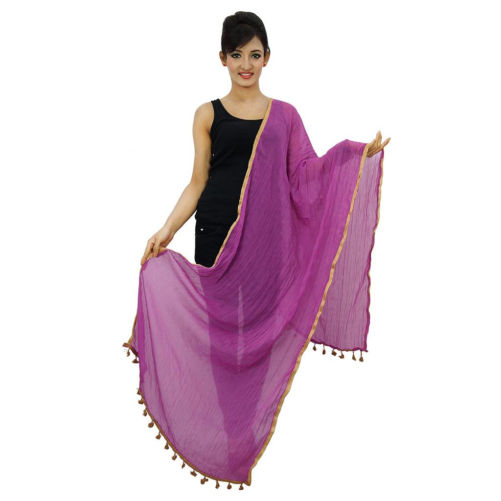 Индийский шифоновый смешанный шарф с запахом на шее Indian Dupatta, длинный палантин, шарф Chunni Throw
