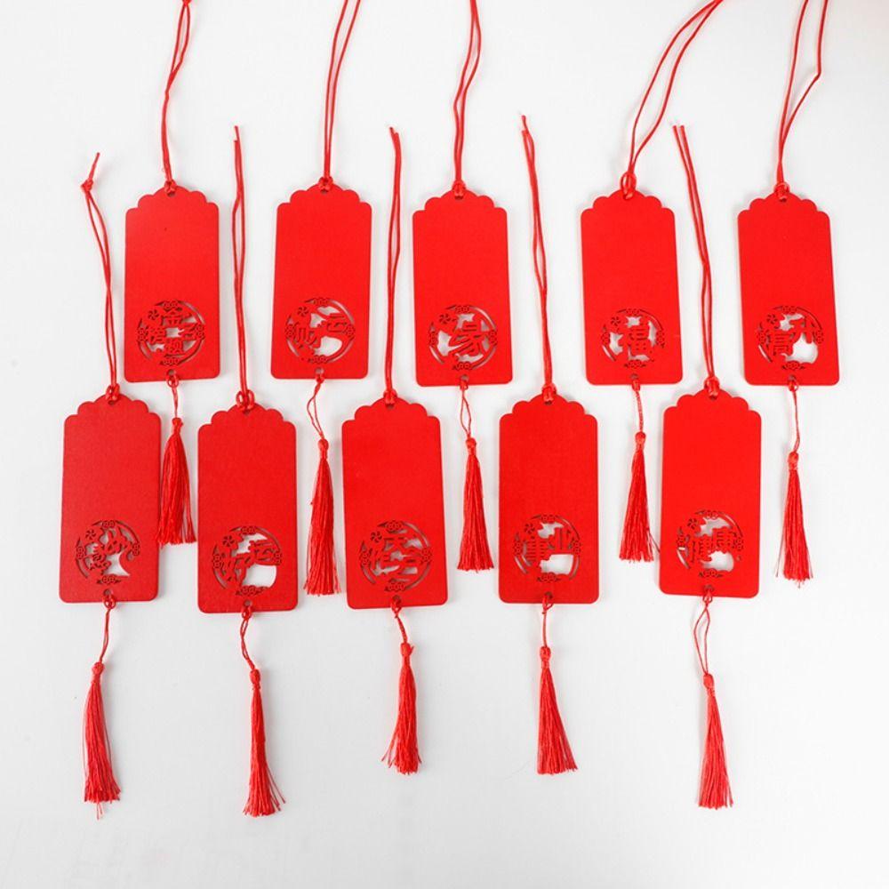 Good Luck Wood Blessings Cards Pray for Blessings Chinese New Year Pendants Family Friends Couples