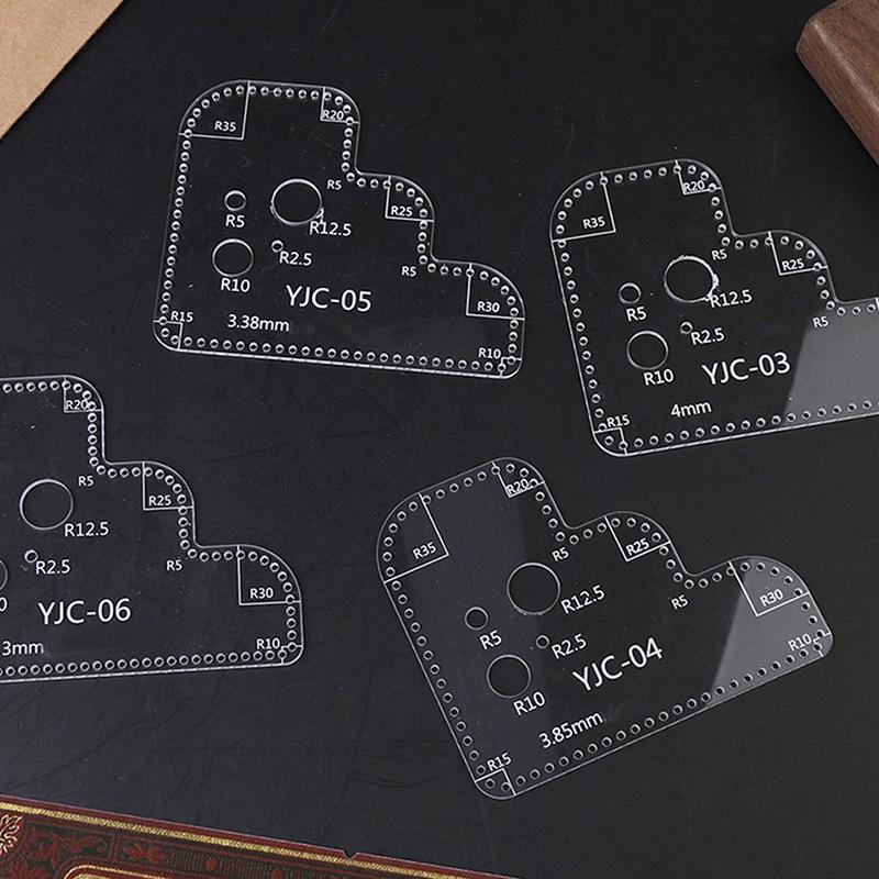 1 шт. Шаблон для резки из кожи и акрила DIY Кожевенное дело Рисование Скрапбукинг Тиснение Декоративный Угловой Узор Швейный Трафарет Инструмент