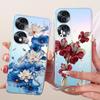 Чехол для Honor 70 5G FNE-NX9 Новый модный чехол с цветами Прозрачный силиконовый мягкий ТПУ чехол для телефона Для Honor 70 Pro Plus 70Pro Funda