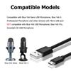 Кабель Arzweyk USB A на Micro USB для микрофона, 5 футов, синий. Совместим с профессиональными микрофонами Yeti Nano и Yeti X