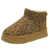 Women Platform Shoes Winter Comfortable Warm Women's Snow Boots Non-slip Wear-resistant Fashion Leopard Print Plush Short Boots