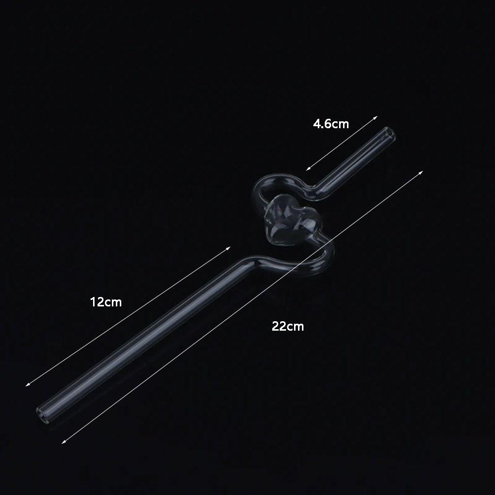 Многоразовая стеклянная трубочка в форме сердца для сока, прозрачная, на День святого Валентина, для девочек