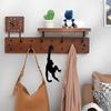 Decorative Black Color Practical Rustproof Animal Monkey Shaped Banana Hanging Hook Banana Storage Holder