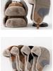 Korean Style Winter Patchwork Lei Feng Hat with Ear Protection - Unisex Windproof Cycling Cap