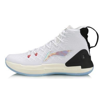 Баскетбольные кроссовки Li Ning Yu Shuai 13 One Piece Knitted Non-Slip Wear-Stick-Top с высоким берцем, мужские баскетбольные кроссовки белого цвета ABAP075-1