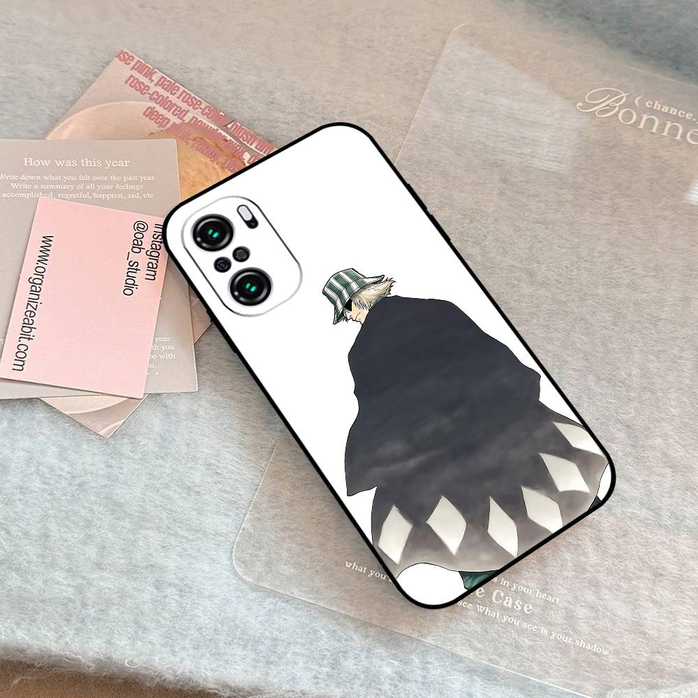 Чехол для телефона Bleach Anime Л-Кисуке Урахара Черный чехол для телефона для Xiaomi 11 12 Redmi Note 11 5G 8T 9A 9 10T Note8Pro Note9 12S Ultra