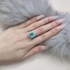 Кольца с натуральным овальным небесно-голубым бриллиантом 6 * 9 мм для женщин, подарок на годовщину свадьбы, настоящее 925 пробы, женское роскошное кольцо из серебра