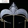 Luxury Queen Bridal Crown Silver Colors Gorgeous Crystal Diadem Bride Headdress Wedding Dress Tiaras Hair Jewelry Accessories