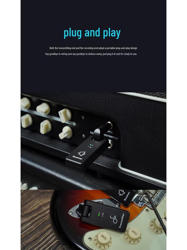 M-VAVE WP-8 Wireless Guitar Transmitter & Receiver System with Charging Case