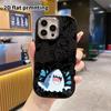 Phone Case: 2D flat design, suitable for iPhone 18, 17, 16, 15, 14, 13 Pro protective case, ghost little shark, perfect Christmas and Halloween holida