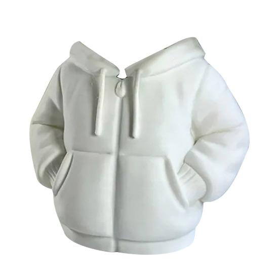 Hooded Down Jacket Pen Holder 3D Printed Down Coat Stationery Pencil Organizer Container Home Office Desktop Decoration Ornament