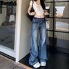 Очень длинные джинсы клеш с высокой посадкой для высоких женщин - Ретро летний дизайн, 180 см