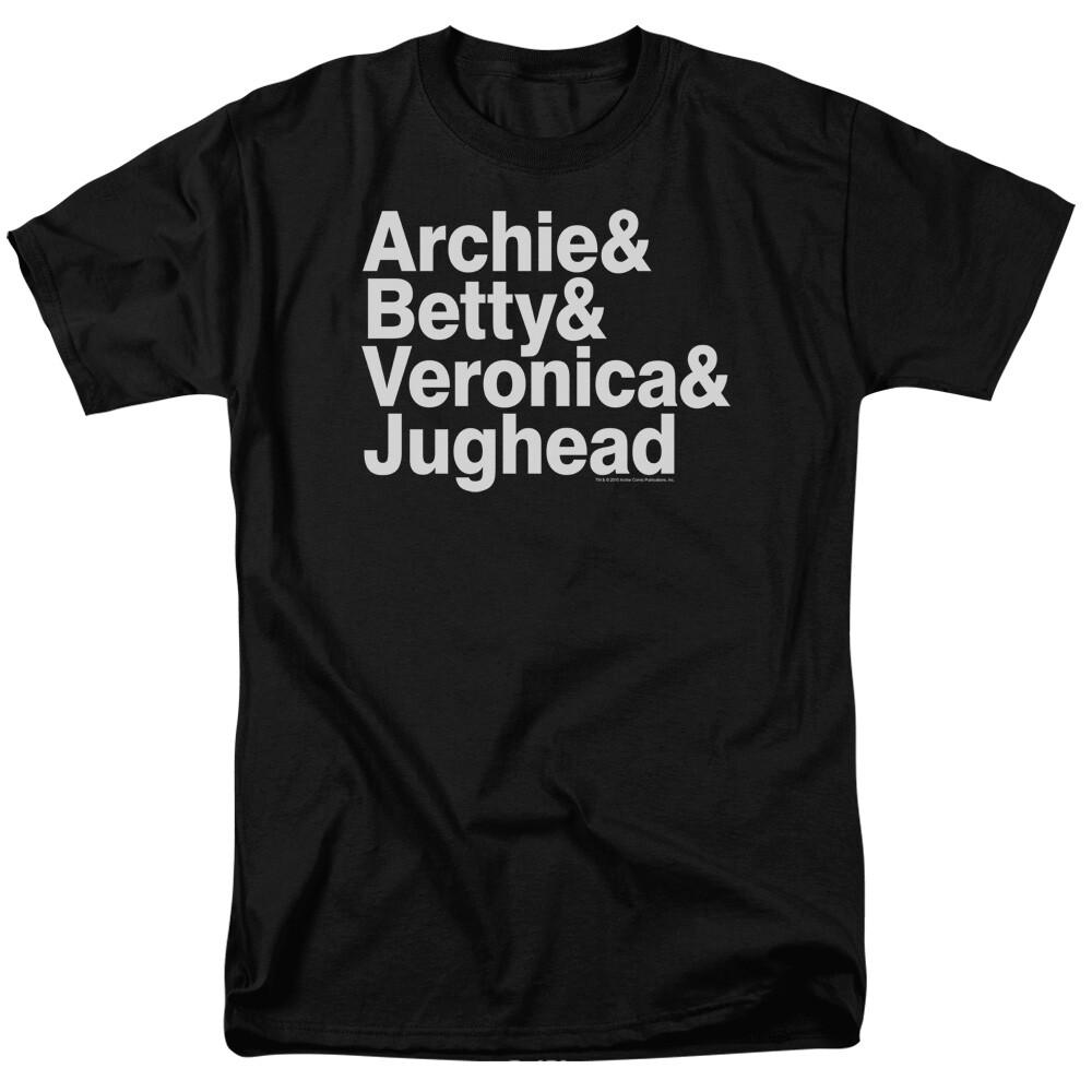 Archie Comics Ampersand List T-shirt Licensed Comic Book Tee Black