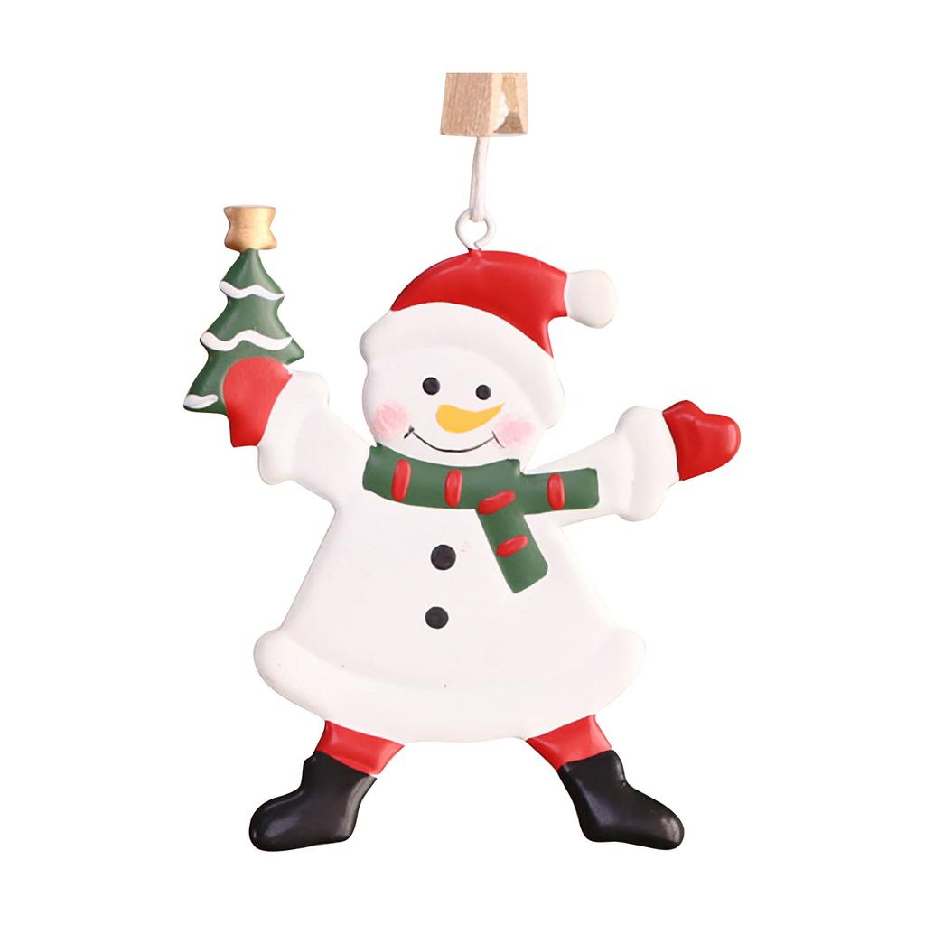Железные рождественские подвески Санта-Клаус Снеговик Металлические подвески Реквизит Украшения для рождественской елки Украшения