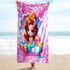 1PC Custom Name Mermaid Shell Fantasy Art Beach Towel Highly Absorbent And Sand-Resistant Towel for Swimming, Pool, Yoga, And Travel Lightweight