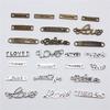 20 шт. Коннекторы-буквы Шармы Для Изготовления Украшений Античный Бронзовый Серебряный Цвет Подвески DIY Поделки Фурнитура Тибетские Украшения