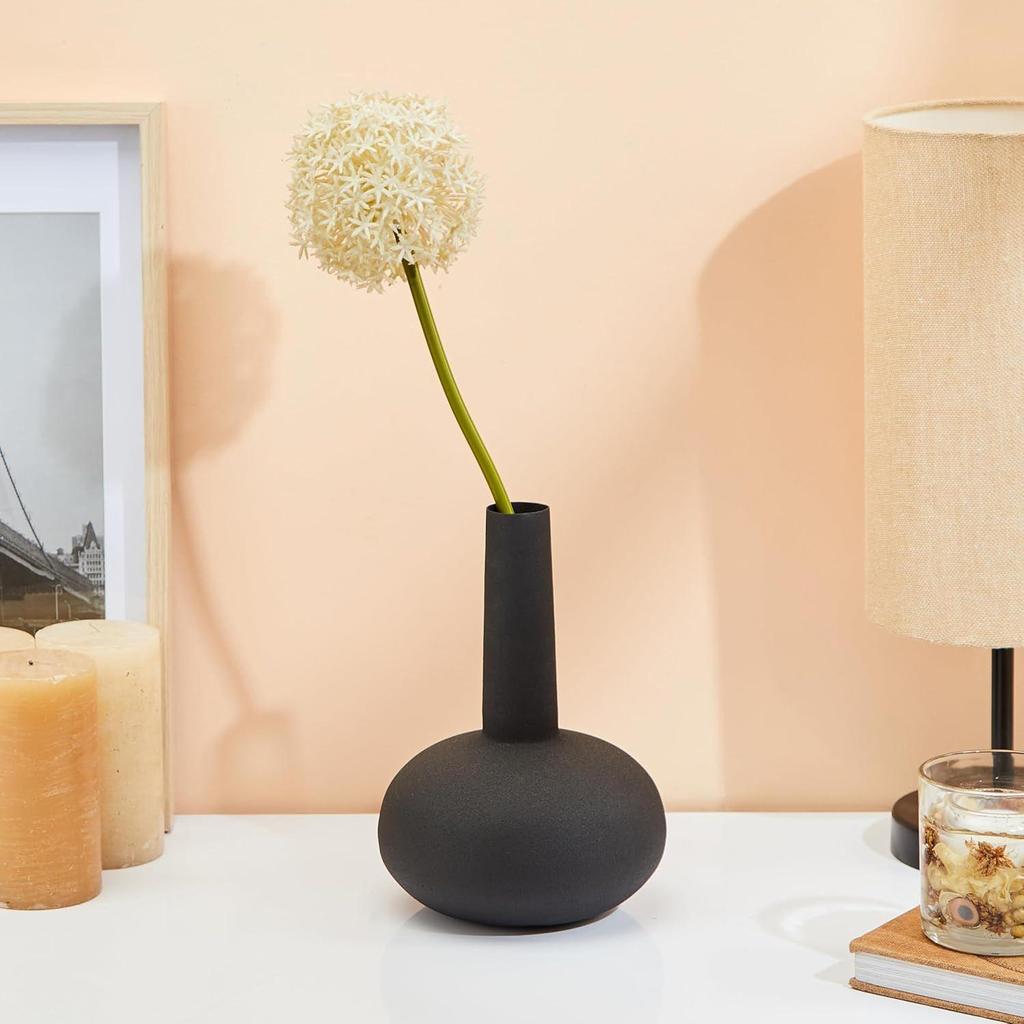 Flower Vase with Rust-Resistant Coating | Stylish and Easy-to-Clean Finish | Compact Design for Modern Décor | Gourd Vase