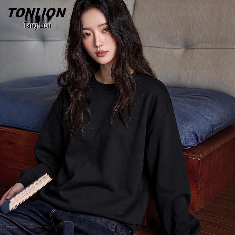 Женская повседневная толстовка TonLion с длинным рукавом и круглым вырезом