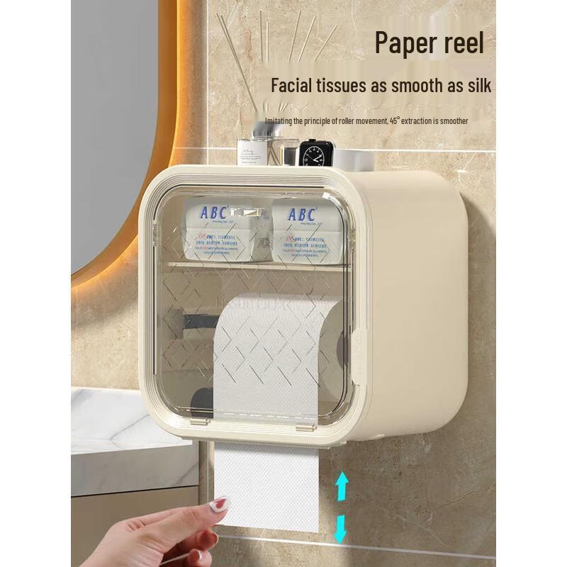 Настенный двухслойный держатель для салфеток и рулонной бумаги