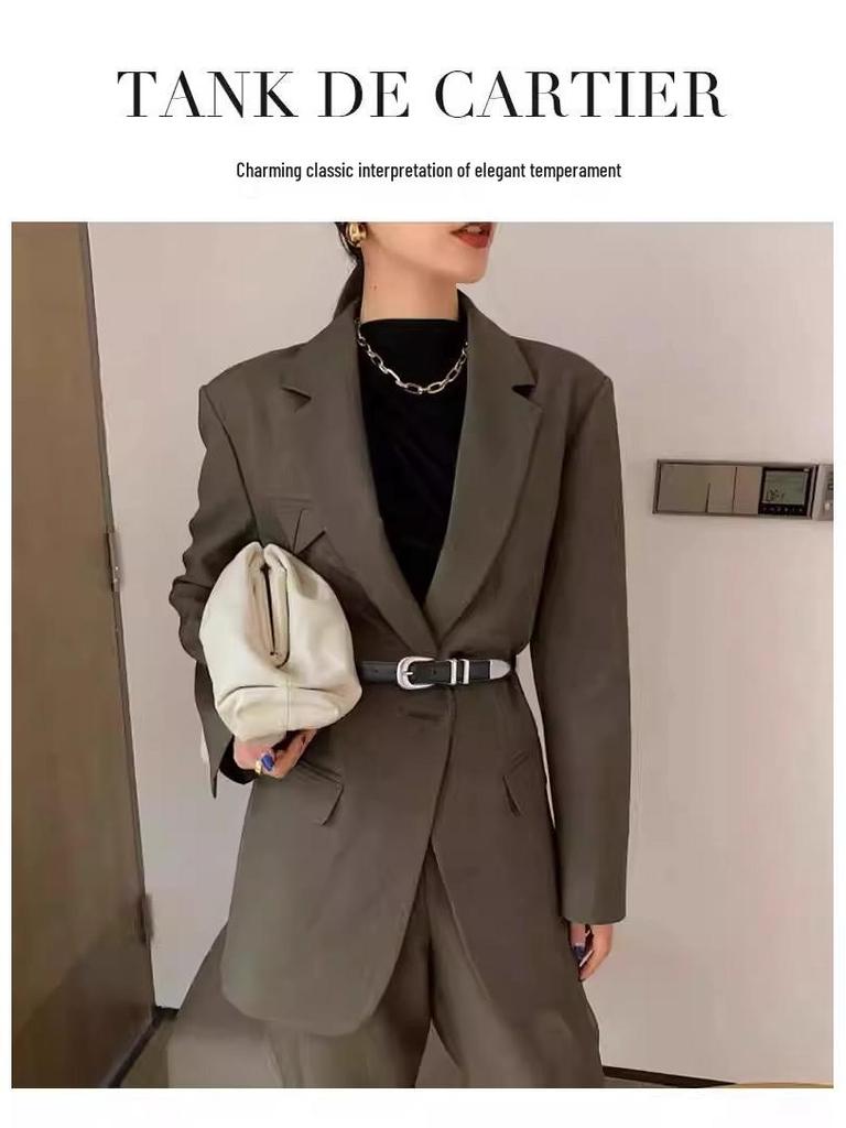 Women's Genuine Leather Cross-Border Waistband: Simple, Versatile, Pure Cowhide Belt for Summer, Black Jeans Style