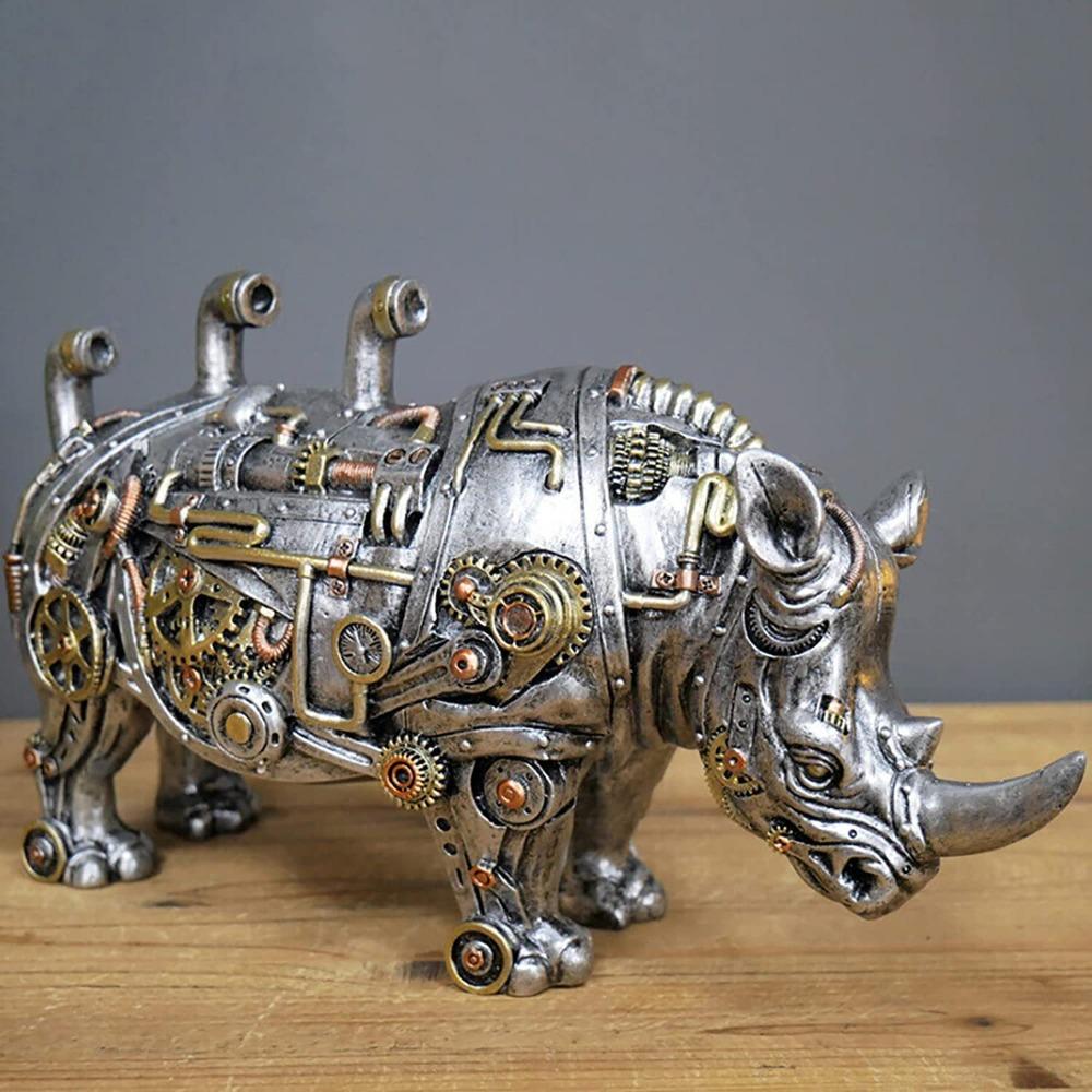 Mechanical Punk Dog Resin Crafts Tabletop Window Decoration Gardening Decoration